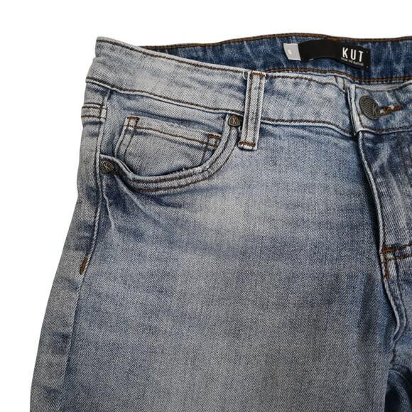 Kut from the Kloth Womens 6 Catherine Boyfriend Pearl Bead Embellished Crop Jean - Picture 7 of 11